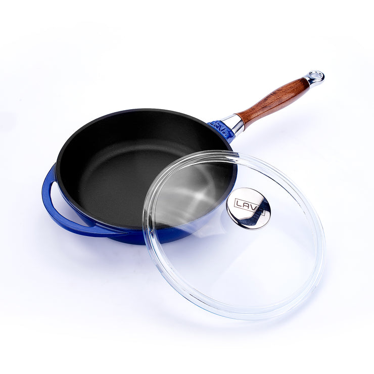 FRYING PANS W/ REMOVABLE WOODEN HANDLE & GLASS LID-Lava Canada