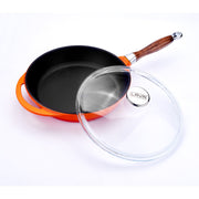 FRYING PANS W/ REMOVABLE WOODEN HANDLE & GLASS LID-Lava Canada